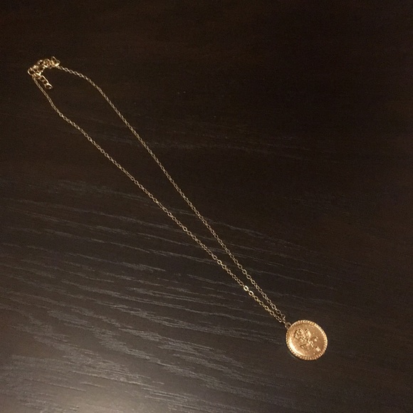 Boho round rose Necklace chain jewelry - Picture 5 of 6